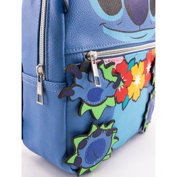 Disney Stitch Mini Backpack 10in Leather Cute Shoulder Purse for Women & Men - Picture 4 of 6